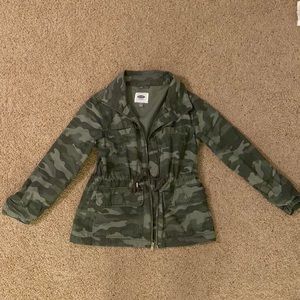 Camo collard light jacket